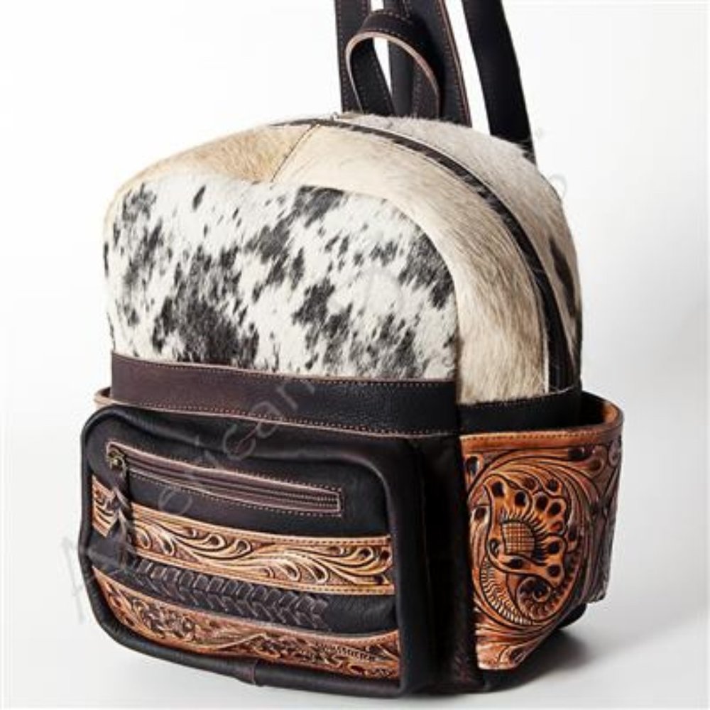American Darling Large Leather Hide On Backpack